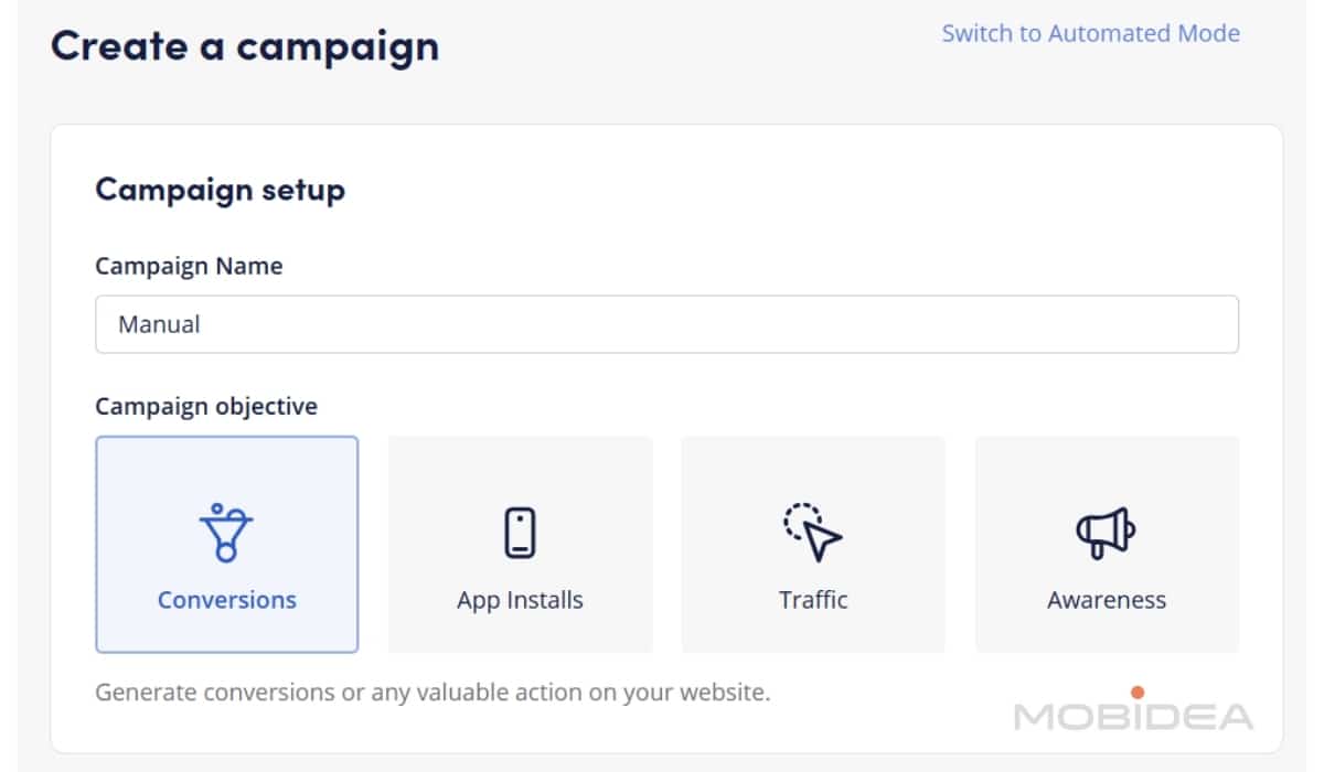 native ads campaign objective