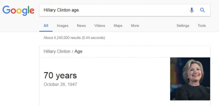 hillary clinton age