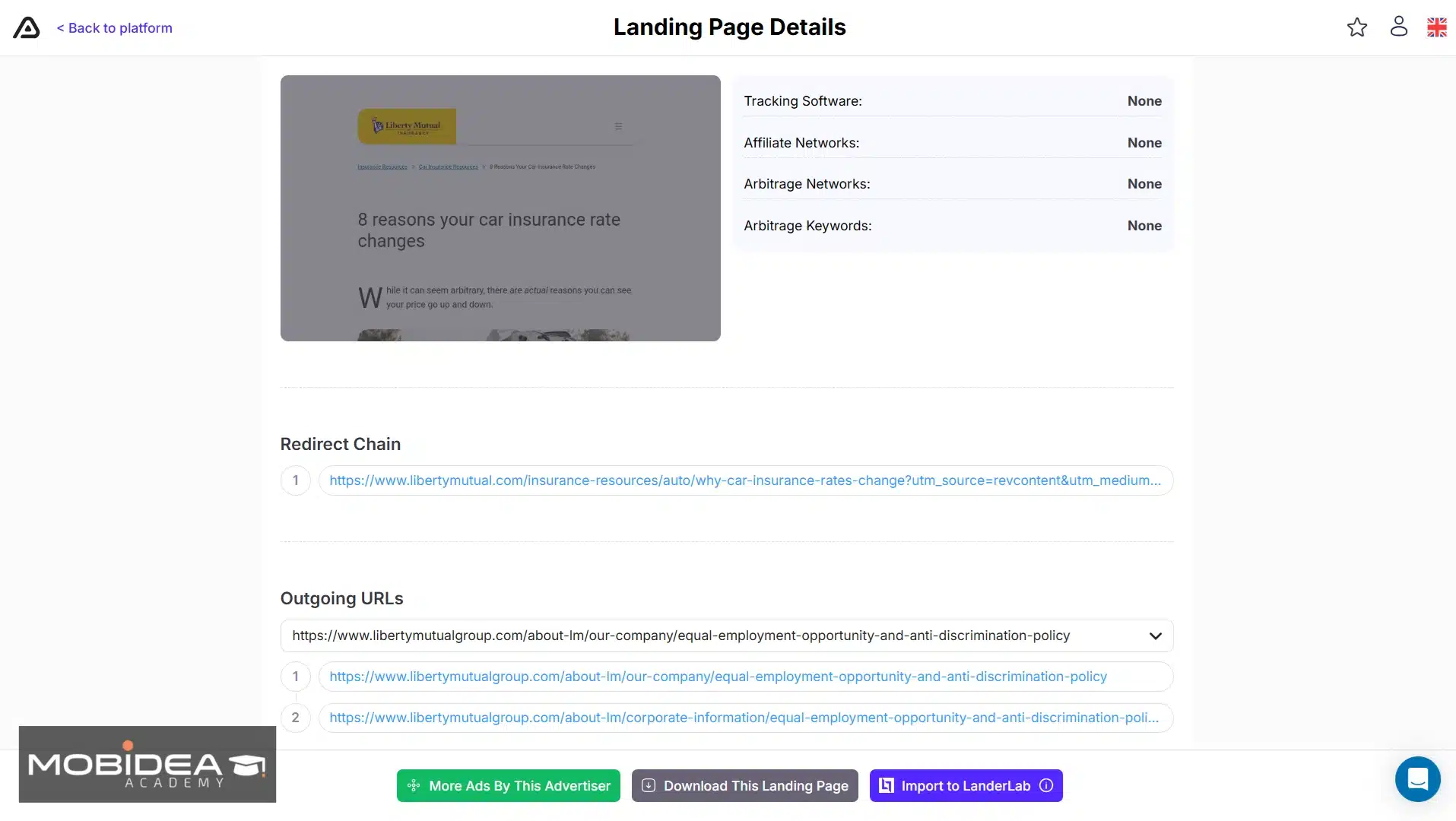 adplexity review ad details landing pages 2