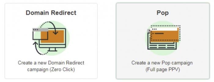 domain and pop redirect