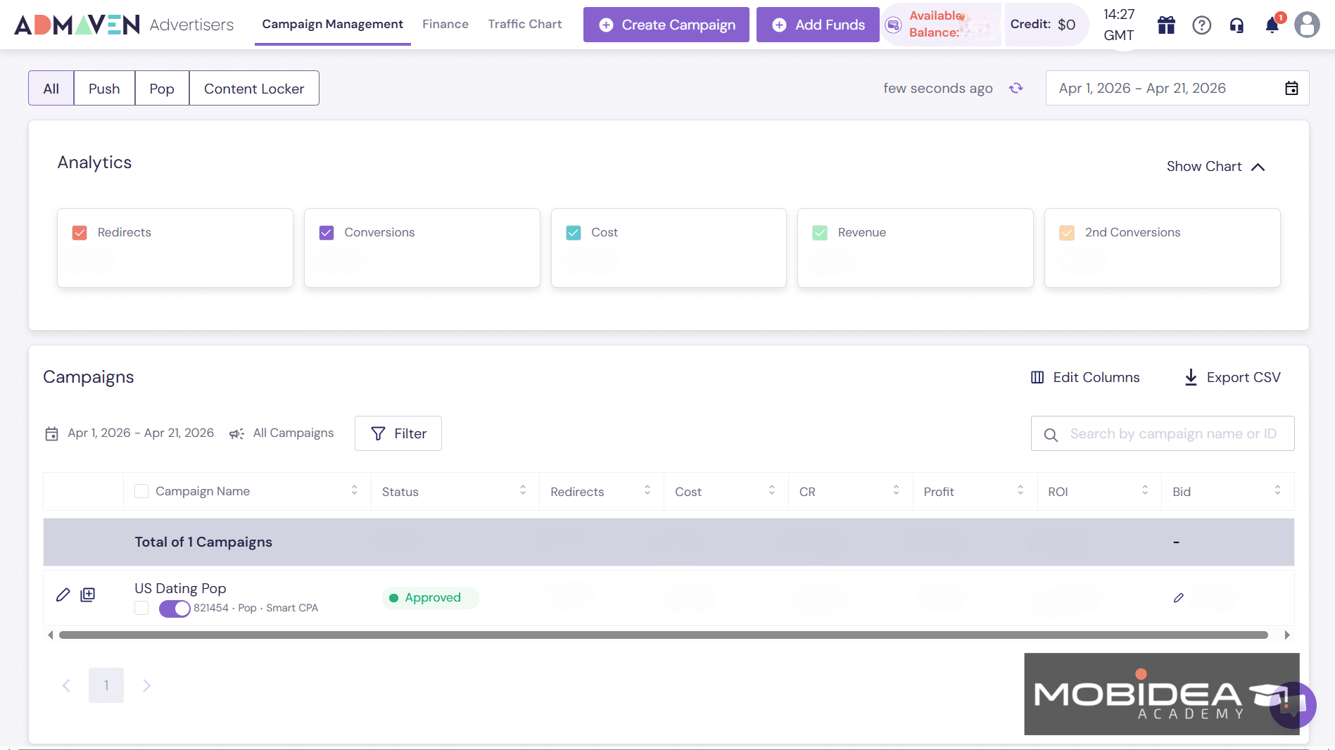 admaven dashboard
