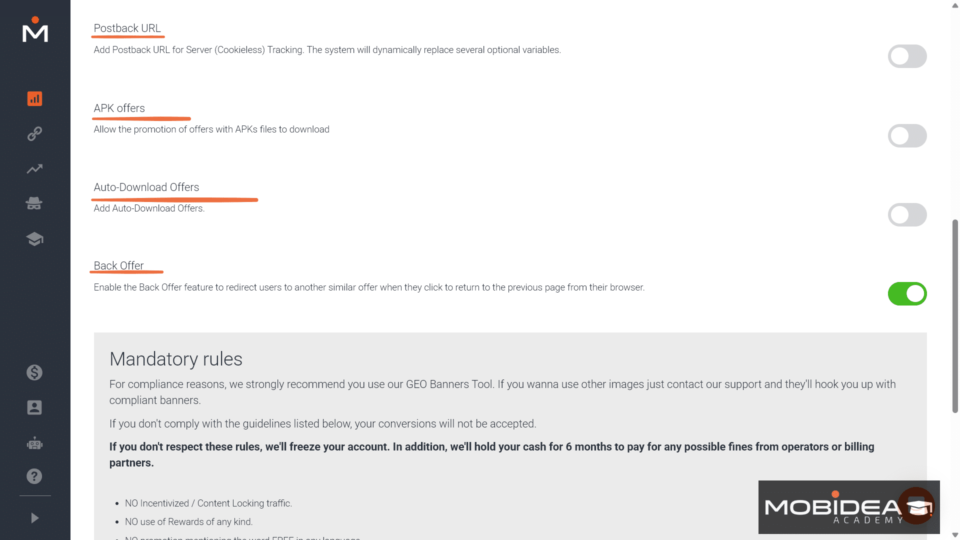 smartlink options