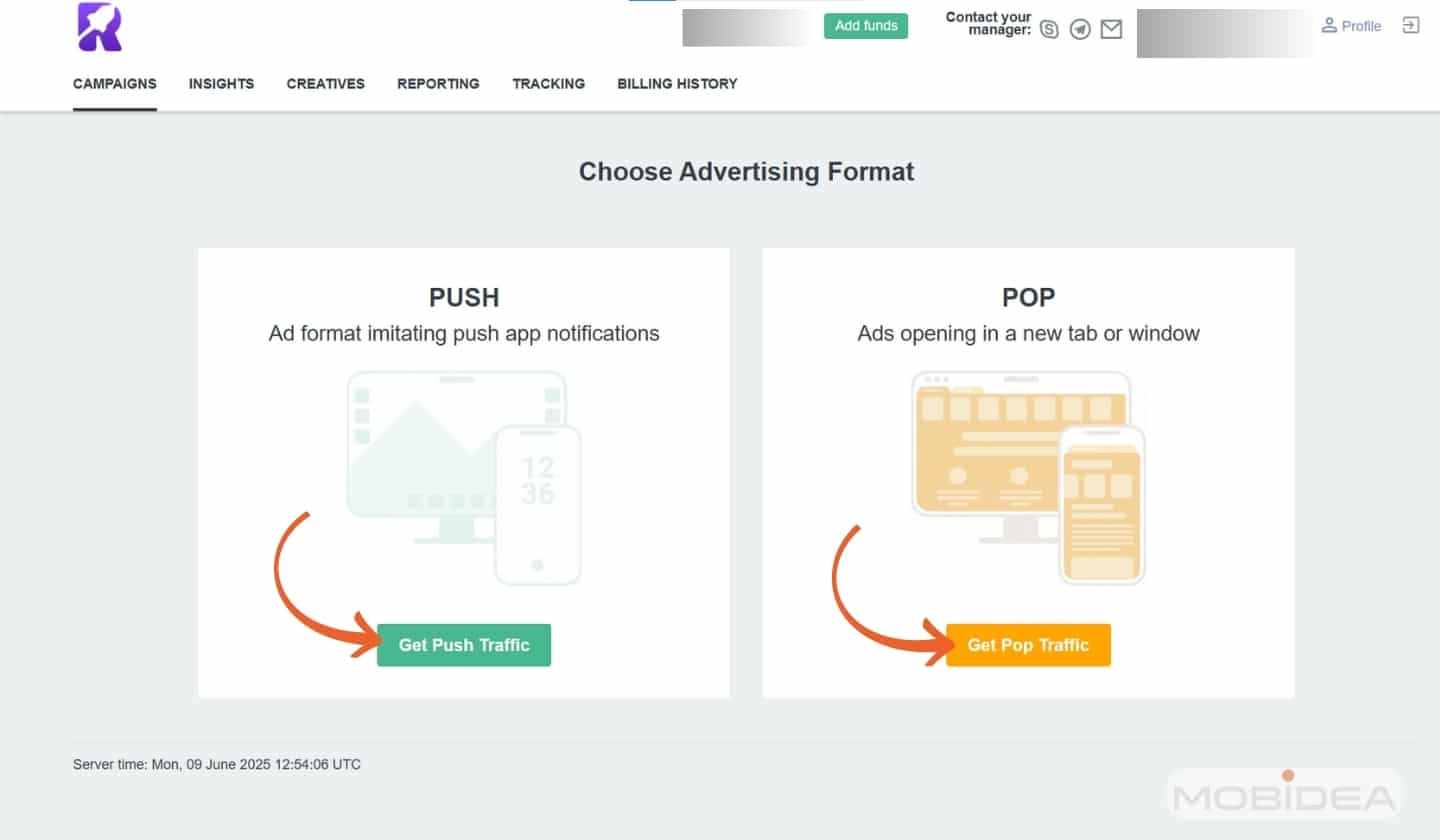create campaign 1 roiads