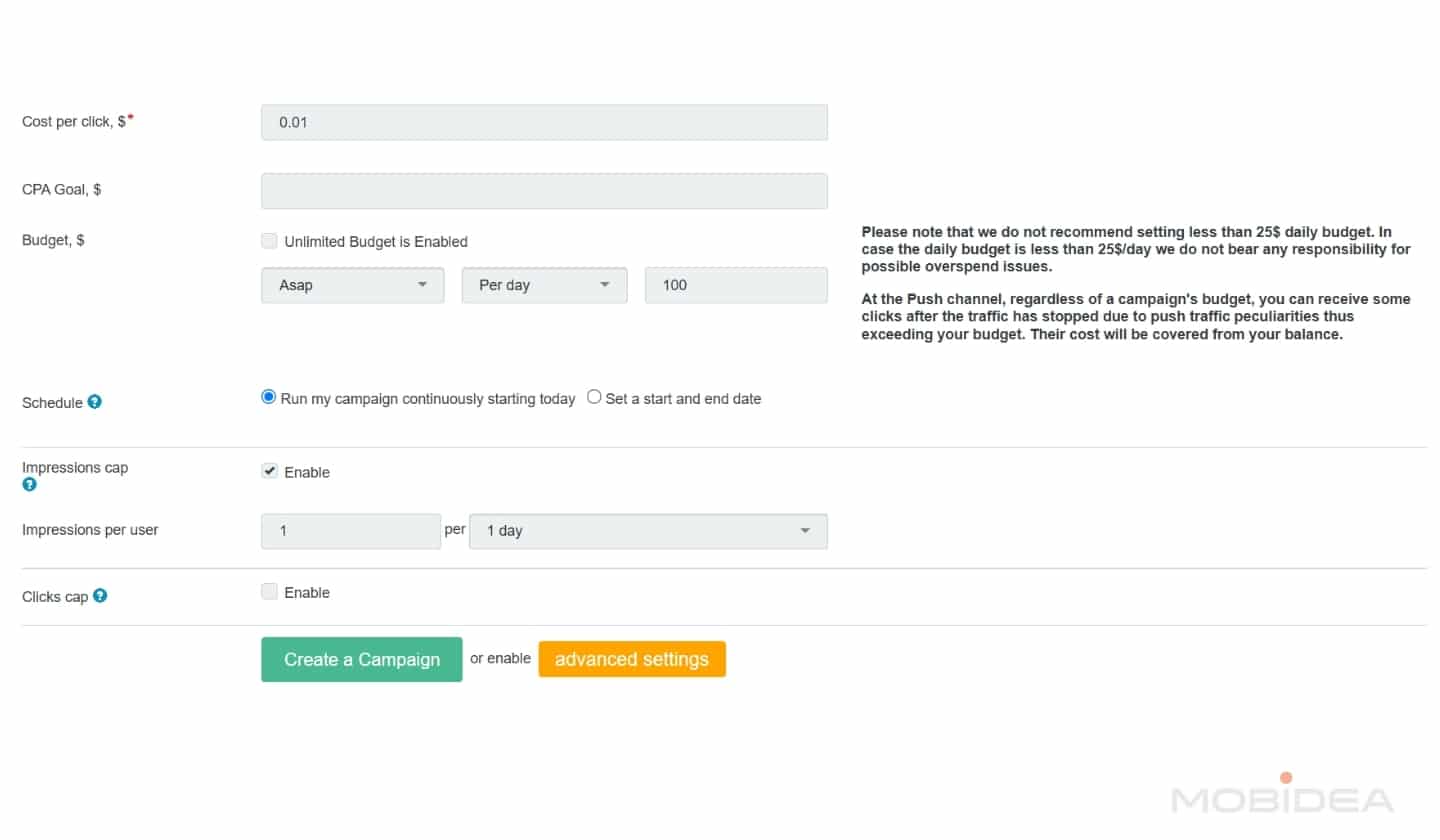 create campaign 5 roiads