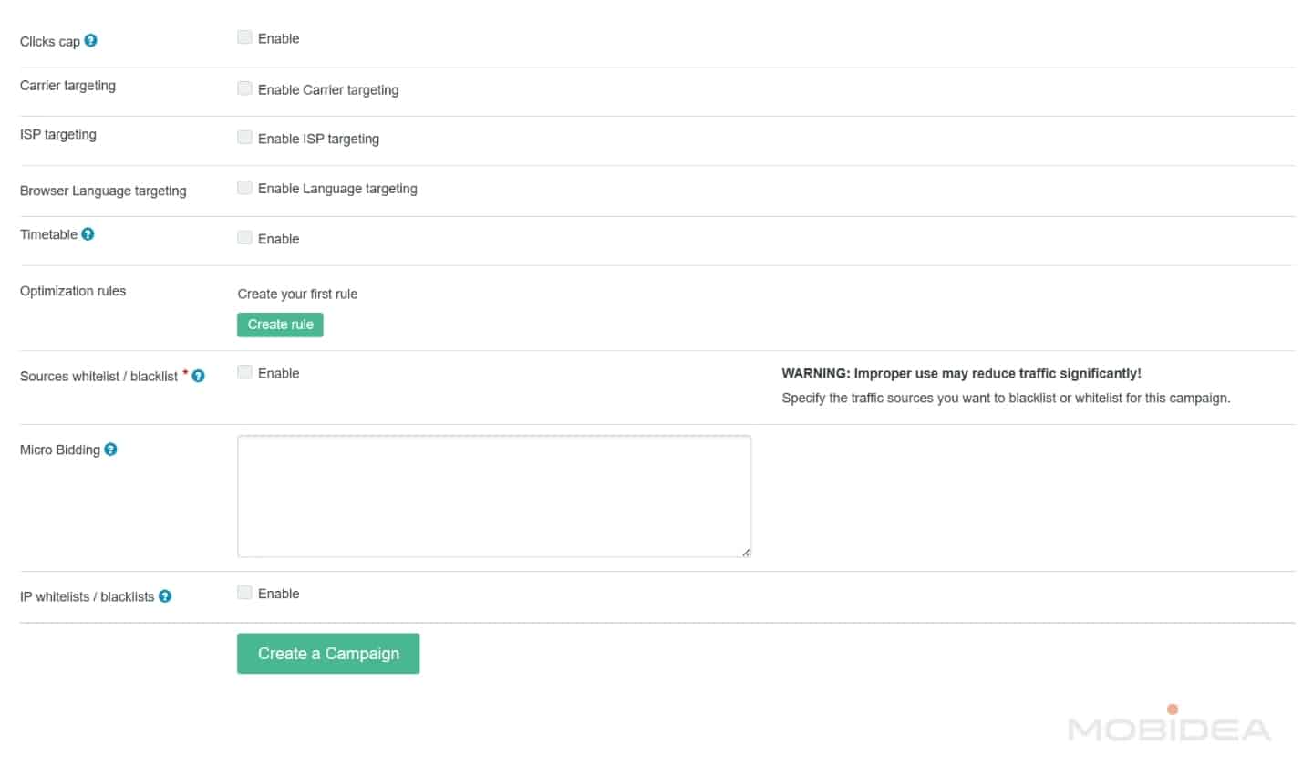 create campaign 6 roiads