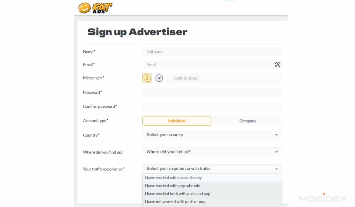 register with fatads