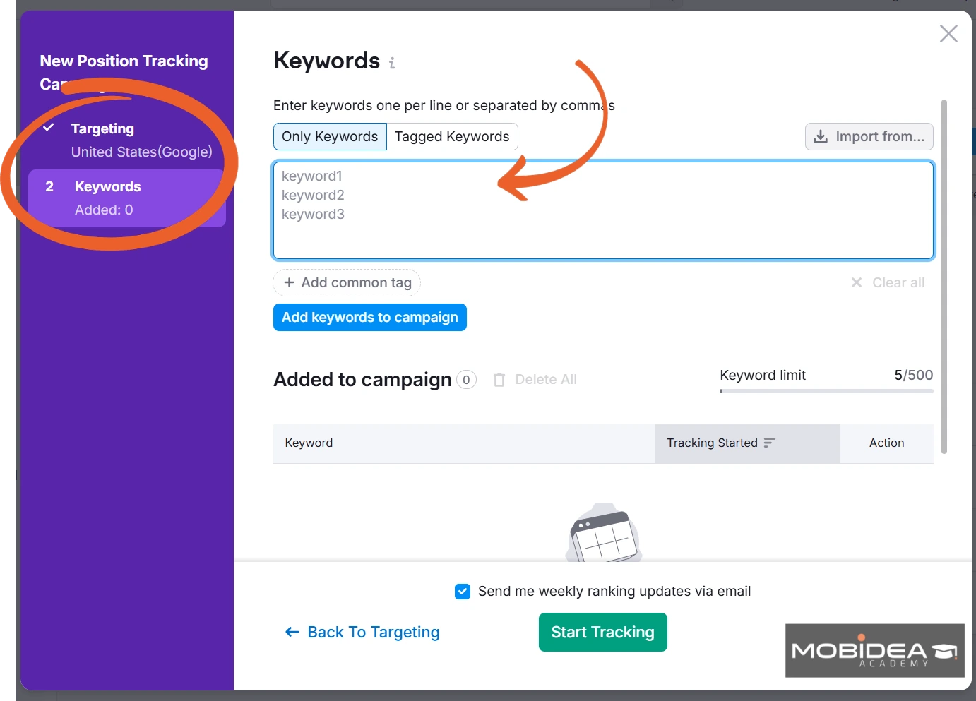 semrush one keyword